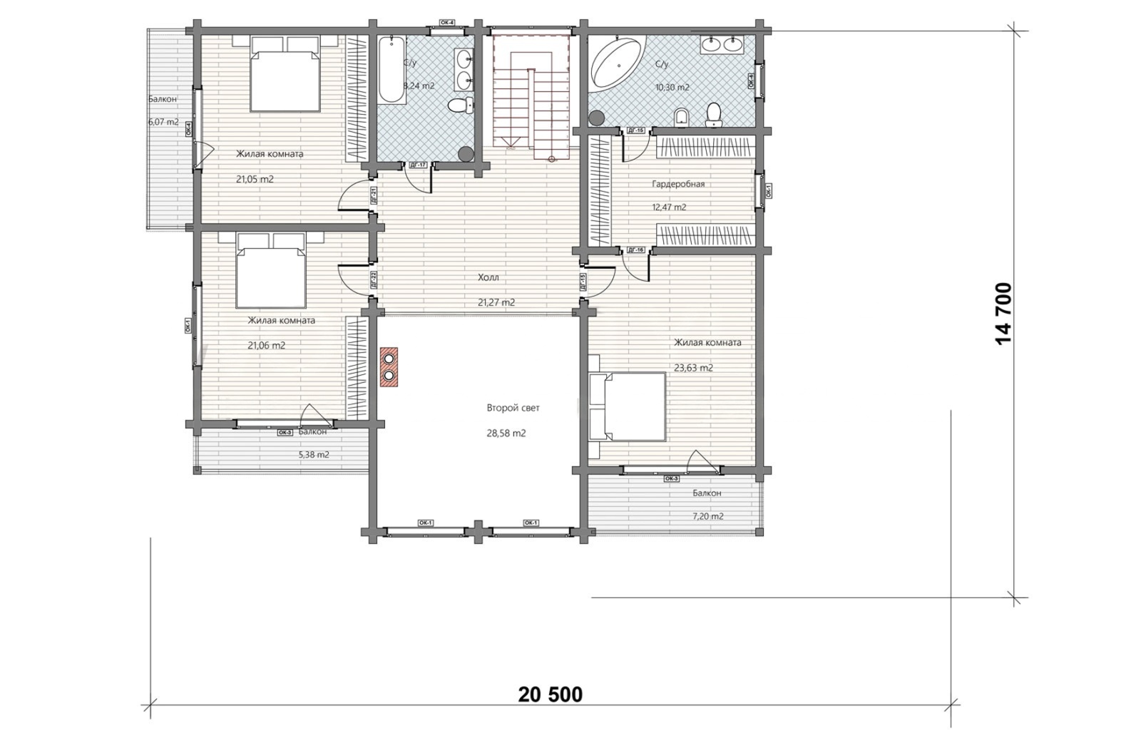 План 2 этажа